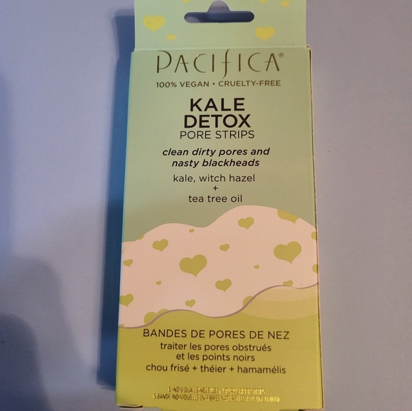 Pacifica Kale Detox Pore Strips with Kale, Witch Hazel & Tea Tree Oil, 6 Ct, New - Picture 1 of 7